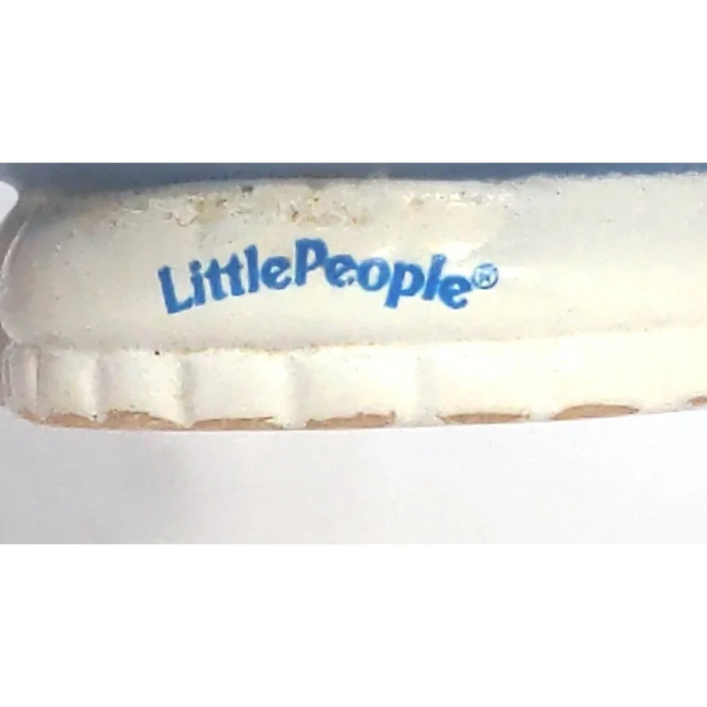Fisher-Price Little People Eddie School Boy Yellow Pencil Number 5 Frog 2005 VTG